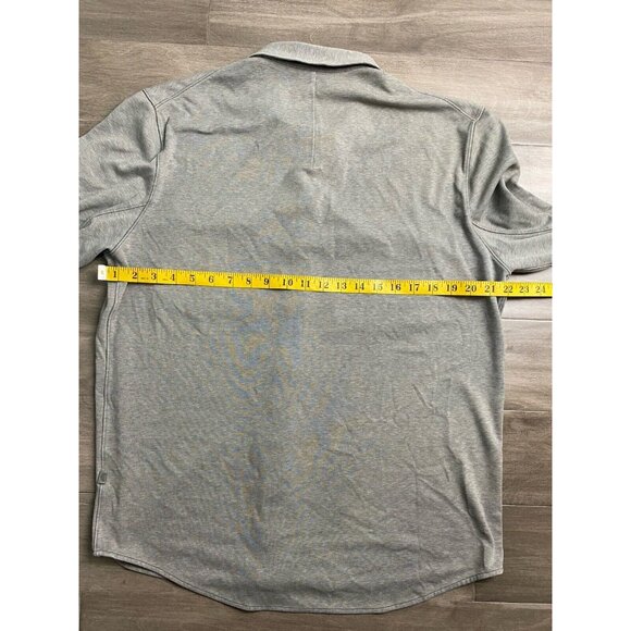 Lululemon Soft Knit Snap Overshirt Men's Long Sleeve Layer Active Gray XL Shirt - Picture 3 of 10